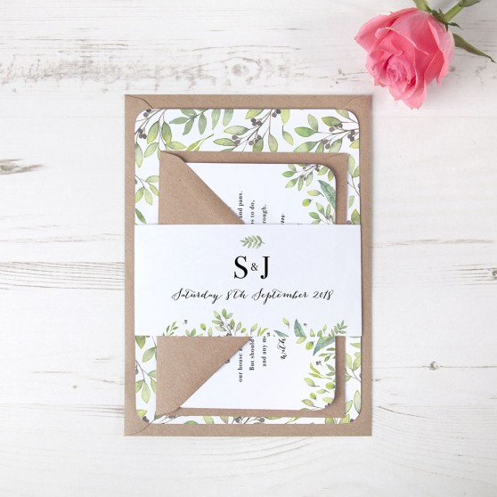 'Arabella' Sleeve Invite Customised Vintage Prints